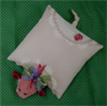 820	P - Rosebud Pig Pillow Pal	 18 Mesh Tapestry Fair Canvas Only Shown Finished