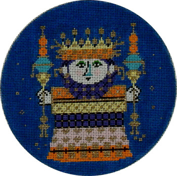 918	B - Wiseman Ornament 6"d	18  Mesh Tapestry Fair