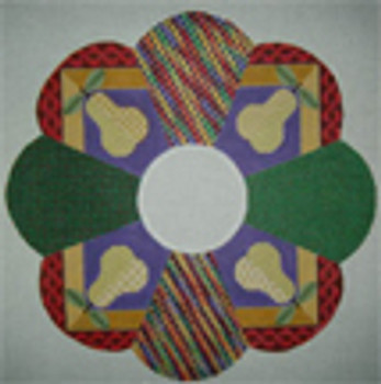 1062 Partridge & Pears Wreath (2pcs)	19"d 13  Mesh Tapestry Fair