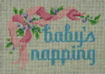 1017	Baby Napping - Pink Bow	4.5x6	13  Mesh Tapestry Fair