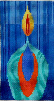 3003 H- "Chanukah Light " - turquoise & red	3x5	18  Mesh Tapestry Fair