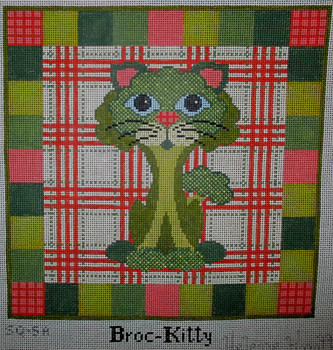 SQ-5 B Broc-Kitty	8.25x8.25	 18 Mesh Helene Knott for STORY QUILTS