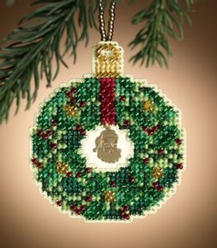 MH161305 Mill Hill Charmed Ornament Kit Emerald Wreath (2011)