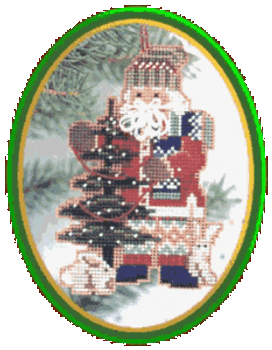 MHNS3 Mill Hill Santa Ornament Kit Pine Tree Santa (1999)