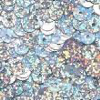 #SQ-115 Silver Shimmer 6mm Sequin Sundance Beads