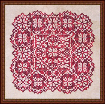 58 Autumn Lace 111 w x 111, 115 w x 115 h, all whole stitches Whispered by the Wind, LLC
