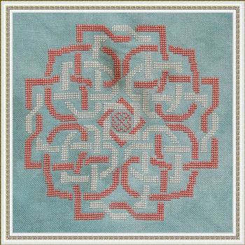 87 Bound Hearts 89 w x 89 h,  95 w x 95 h All whole stitches Whispered by the Wind, LLC