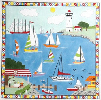 C-224 Sailing Scene 12 x 12  18 The Meredith Collection