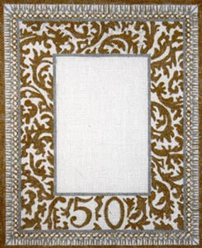 F-87a 50th Golden Wedding Anniversary 5 x 7 18  Mesh FRAME Meredith Collection