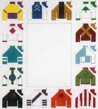 F-131a Jockey Silks-Horizontal 4 x 6 18 Mesh FRAME Meredith Collection