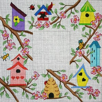 F-116 Birdhouses in Dogwood 4 x 4 18 Mesh FRAME Meredith Collection