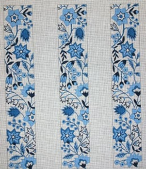 L-39 Blue Floral Three Straps 18 Mesh LUGGAGE STRAP The Meredith Collection