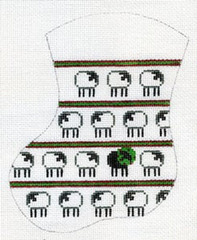 MX-33 Christmas Sheep 18 Mesh CHRISTMAS MINI STOCKING The Meredith Collection