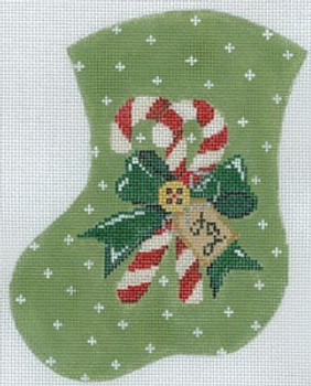 MX-176 Classic Candy Canes 18 Mesh CHRISTMAS MINI STOCKING The Meredith Collection