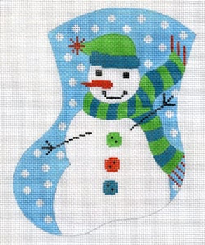 MX-168a Bluster the Snow Boy 18 Mesh CHRISTMAS MINI STOCKING The Meredith Collection