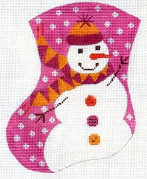 MX-168 Pinky the Snow Girl 18 Mesh CHRISTMAS MINI STOCKING The Meredith Collection