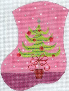 MX-191 Oh, Pink Christmas Tree 18 Mesh CHRISTMAS MINI STOCKING The Meredith Collection