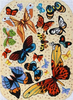 PP-199 Garden Butterflies 18 Mesh Petite Clutch The Meredith Collection