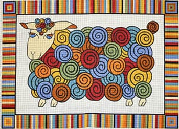R-88 Colorful Coat - Sheep 26 x 36 10 Mesh Rug The Meredith Collection