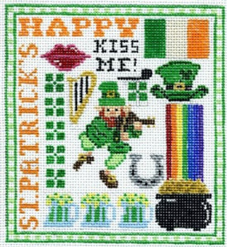 T-2s St Patrick's Sampler 4 1/2 x 5 18 Mesh The Meredith Collection
