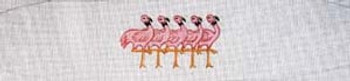 W-73 Flamingos 18 Mesh CUMMERBUNDThe Meredith Collection