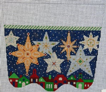 XC-21 Starry, Starry Night 13 Mesh CHRISTMAS STOCKING CUFF The Meredith Collection