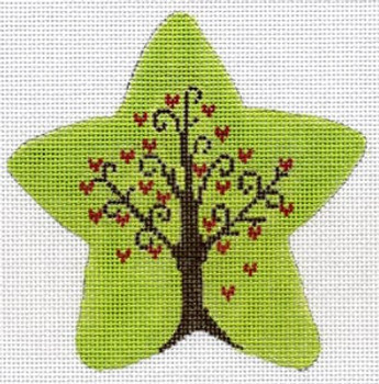 XO-101s Star with Tree and Hearts 18 Mesh  The Meredith Collection