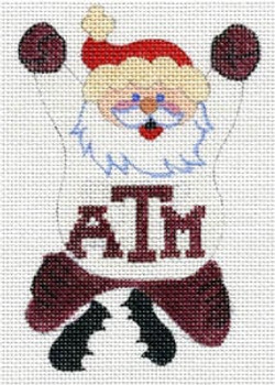 XO-110am Cheering Santa - Texas A & M 18 Mesh The Meredith Collection