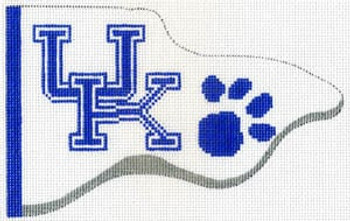 XO-152a Pennant - University of Kentucky 18 Mesh 6 1/4 inches by 4 inches The Meredith Collection