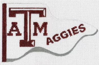 XO-152y Pennant - Texas A&M 18 Mesh 6 1/4 inches by 4 inches The Meredith Collection