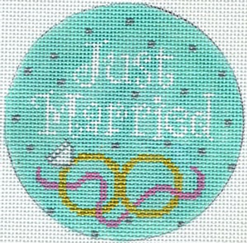 XO-172LL Just Married 5" Round 13 Mesh The Meredith Collection