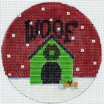 XO-172v Woof Dog House 5" Round 13 Mesh The Meredith Collection