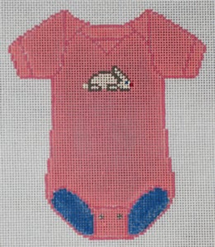 XO-183a Baby Onesie - Pink With Bunny 18 Mesh The Meredith Collection