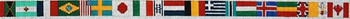 214a International Flags   1 1/8" 14 Mesh Belt The Meredith Collection 38.5 inches