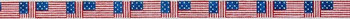 318a American Flag - repeated  1" 18 Mesh Belt The Meredith Collection 38.5 inches