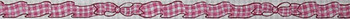 439 Pink Gingham Ribbon & Bow 1 1/8" 18 Mesh Belt The Meredith Collection 38.5 inches