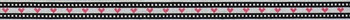 531 Pink Hearts with black and white checked border 1 1/8" 18 Mesh Belt The Meredith Collection 38.5 inches