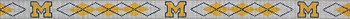 5010m College Argyle - Michigan 1 1/8" 18 Mesh Belt The Meredith Collection 38.5 inches