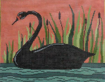 WK2074 Black Swan 9.5X12 13 Mesh Cooper Oaks Designs