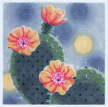 LL318 Cactus in Bloom 18	Mesh 6x6 Labors Of Love
