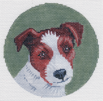 LL414M-Orn Labors Of Love 18 Mesh Jack Russell Ornament 4" Round