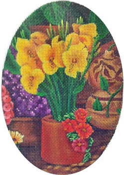 YL-015 Yolanda Sundance Designs Daffodil 18 Mesh5 x 7 