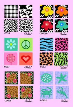 Coasters CO700R Poppy Coaster 13 Mesh  4.5 x 4.5, 4 Canvases Voila