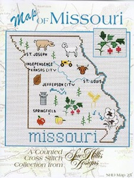 Missouri Map by Sue Hillis Designs 7448 
