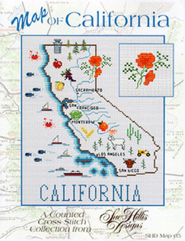 California Map Sue Hillis Designs 7428 