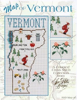 Vermont Map Sue Hillis Designs 7468 