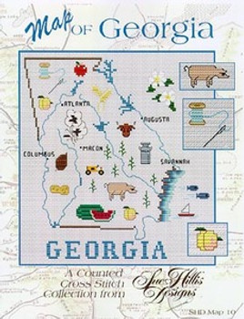 Georgia Map Sue Hillis Designs 7433 