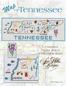 Tennessee Map Sue Hillis Designs 7465 