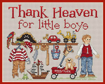 Thank Heaven For Little Boys  100 x 124 Sue Hillis Designs 10-1306 