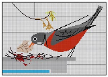 A Place to Call Home HC-A245 Charley Harper 13 Mesh 12 x 81⁄2